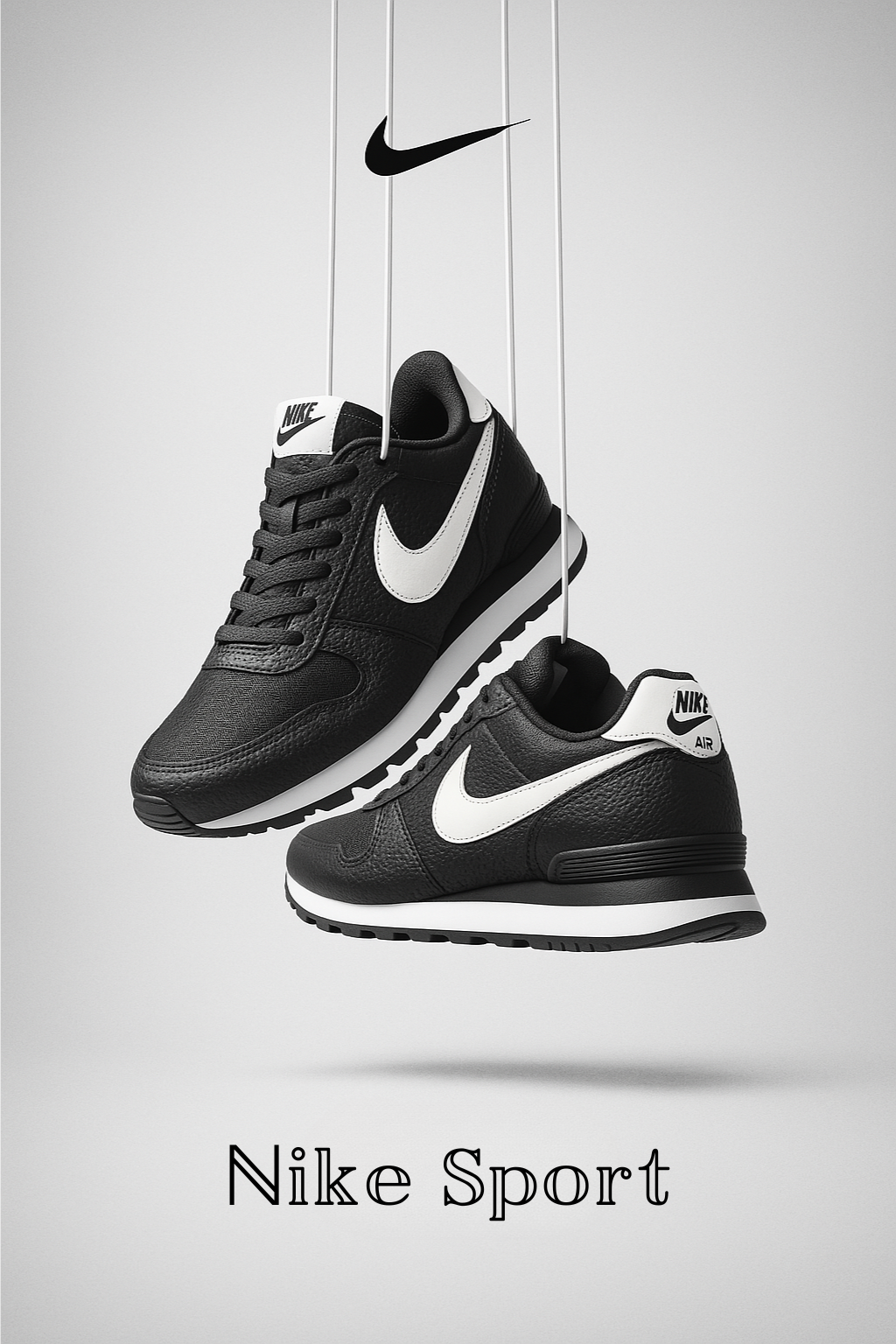 Sport Sneakers – Black & White