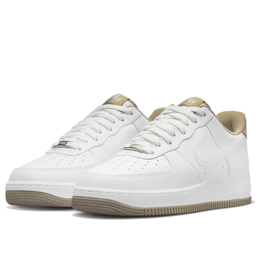 Hand-Crafted AF1 White/Taupe Custom Classic