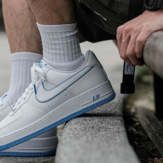 Court Classic Low – White & Sky Blue
